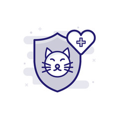 pet Insurance icon Filled Outline Vector Illustration.