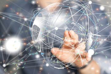 internet net and data digital concept.