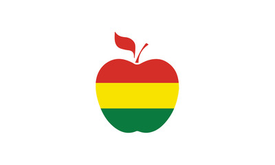 Bolivia apple symbol flag national  fruit 