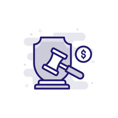 Legal Expense Insurance icon Filled Outline Vector Illustration.
