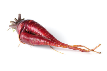 Funny ugly red carrot