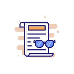 Pension Insurance icon Filled Outline Vector Illustration.