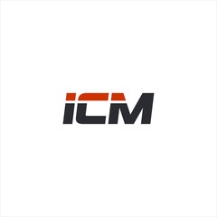 Initial ICM logo design vector