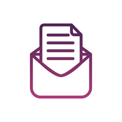 Obraz premium envelope mail send line style icon
