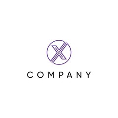 Geometric X Letter Initial Abstract Art Black Brand Business Circle Clean Company Concept Corporate Creative Design Elegant Graphic Icon Identity