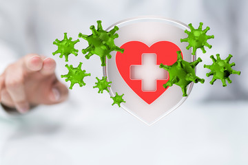 epidemic coronavirus digital 3d flu