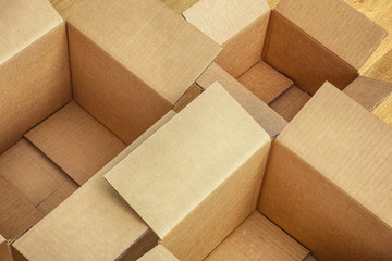 Empty cardboard boxes