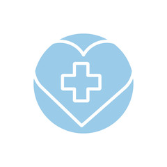 medical cross in heart block style