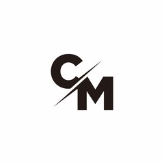 CM Logo Letter Monogram Slash with Modern logo designs template - obrazy, fototapety, plakaty