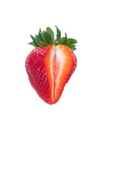 Ripe red berry, strawberries on a white background. Insulated Item