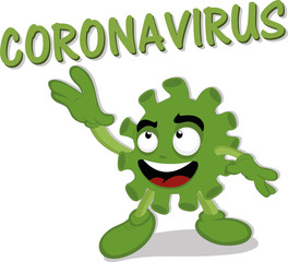 Vector illustration of coronavirus emoticons