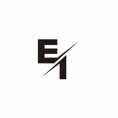 EI Logo Letter Monogram Slash with Modern logo designs template