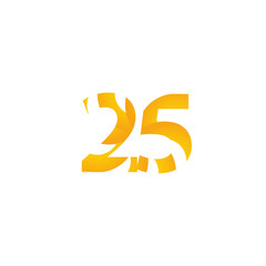 25 Years Anniversary Celebration Number Vector Template Design Illustration