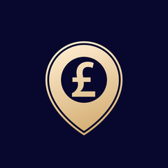 pound on pin marker, vector design