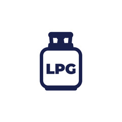 LPG tank, gas cylinder icon - obrazy, fototapety, plakaty