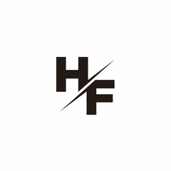 HF Logo Letter Monogram Slash with Modern logo designs template