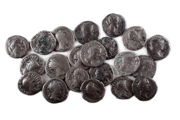 Ancient silver Roman coins