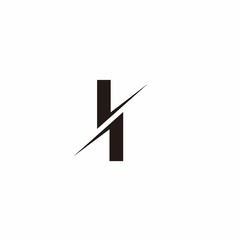 Logo Monogram Slash concept with Modern designs template letter II
