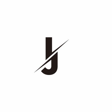 Logo Monogram Slash concept with Modern designs template letter IJ