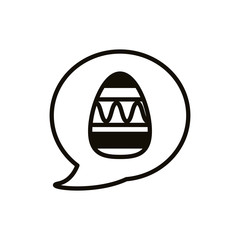 speech bubbles easter egg painted line style