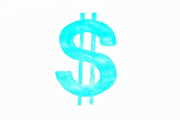 dollar sign on blue background