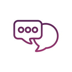 speech bubbles message line style icon