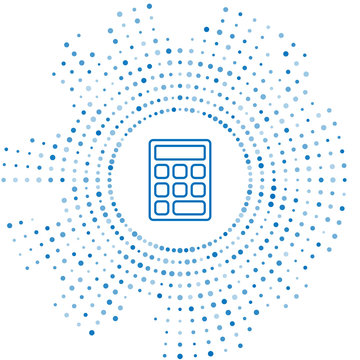 recommend clip art: Blue line Triangle math icon isolated on white background. Abstract circle random dots. Vector Illustration