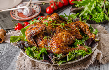 Grilled herbs bio chicken
