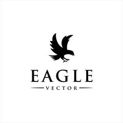eagle logo design vector silhouette illustration