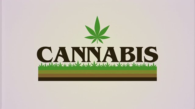 Cannabis Growing Pot Leaf Title, Betamax Style