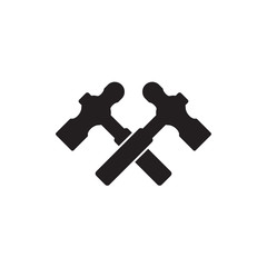 hammer vector icon in trendy flat design
