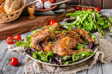 Grilled herbs bio chicken