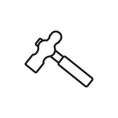 hammer vector icon in trendy flat design