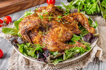 Grilled herbs bio chicken