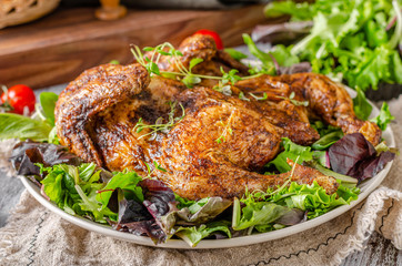 Grilled herbs bio chicken
