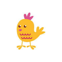 cute little chick easter flat style icon