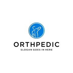 orthopedic surgery logo design vector