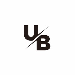 Logo Monogram Slash concept with Modern designs template letter UB