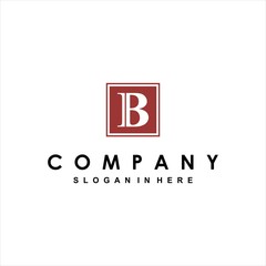 Square B Letter Logo . Abstract Rectangular Block Design for Business Identity, Corporate Branding, and Creative Consulting Concept Vector