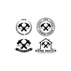 home repair vector logo template 