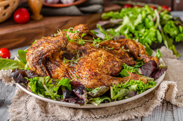 Grilled herbs bio chicken