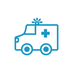 ambulance car vehicle line style icon