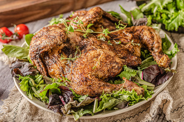 Grilled herbs bio chicken