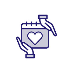 Permanent Insurance icon Flat Vector Illustration.