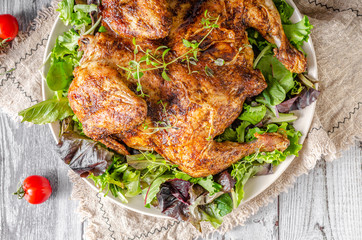 Grilled herbs bio chicken
