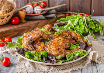 Grilled herbs bio chicken