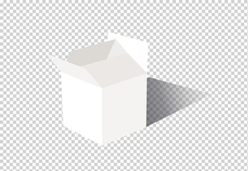 One continuous line Carton package box vector line icon isolated on white background delivery box. White cardboard box. Vector illustration