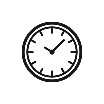 clock vector icon in trendy flat style