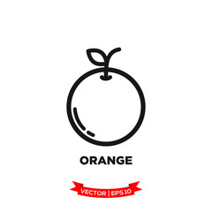 orange icon in trendy flat style