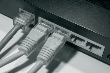 Ethernet RJ45 and LAN ports